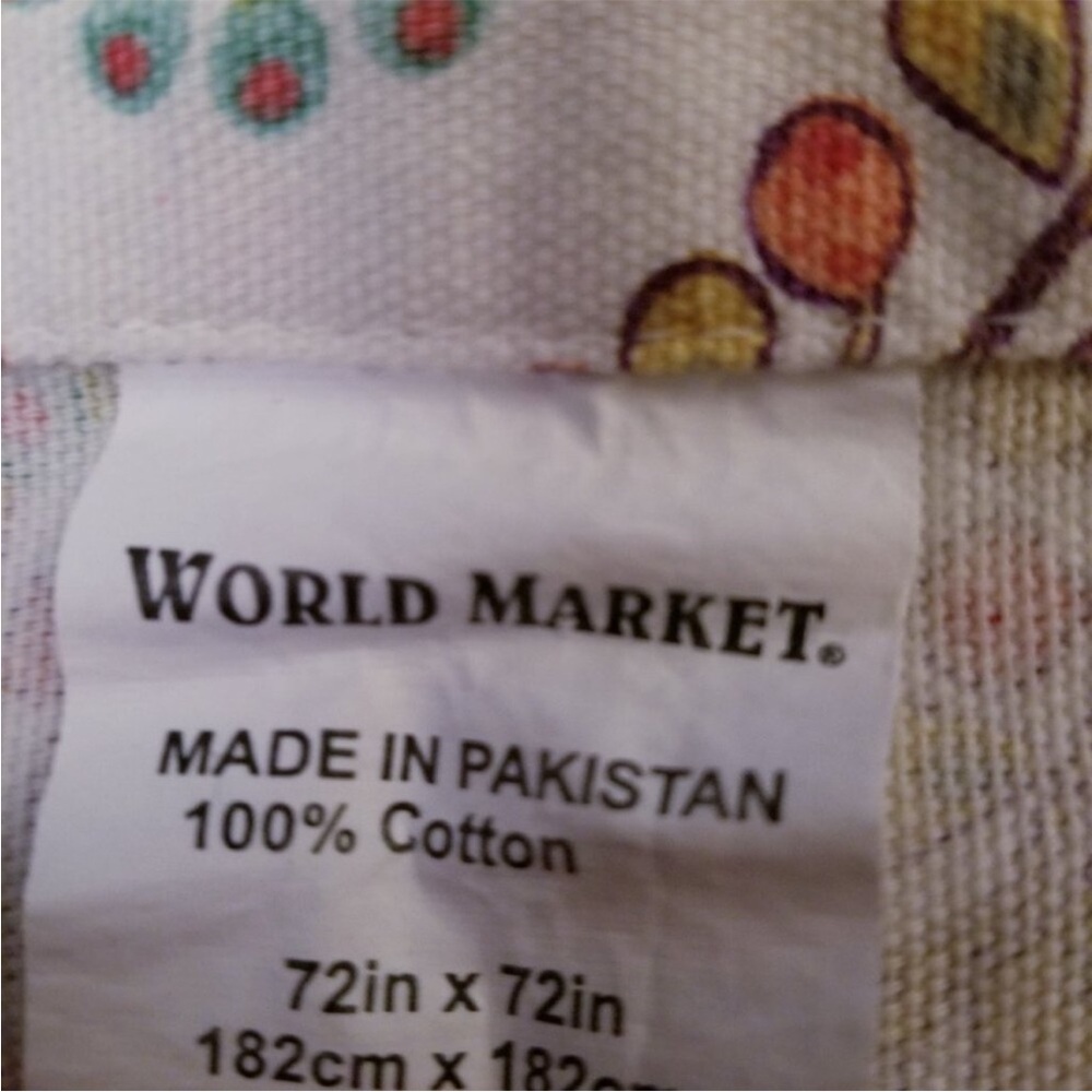 WORLD MARKET FABRIC SHOWER CURTAIN - Picture 4 of 8